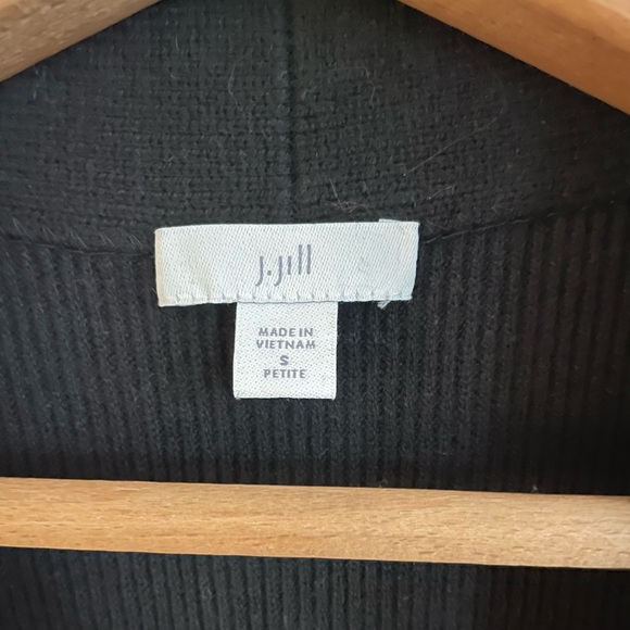 J.Jill Short Sleeve Cardigan Black Women’s Small Petite - Picture 3 of 5
